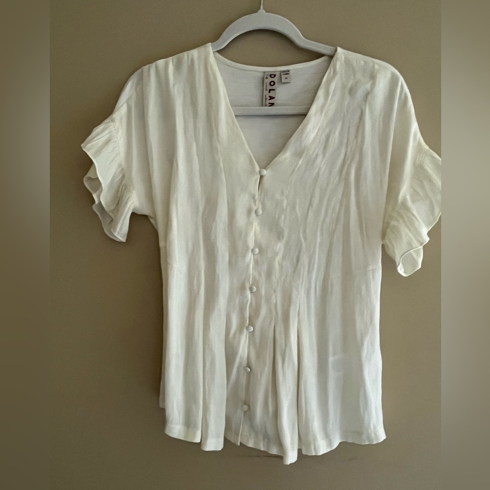 Anthropologie dolan Women's White Button-Up Top